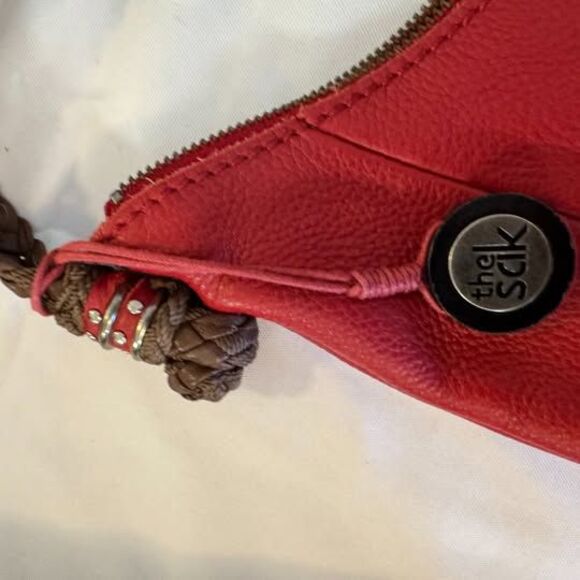 The SAK red leather bag handbag purse - Picture 2 of 5